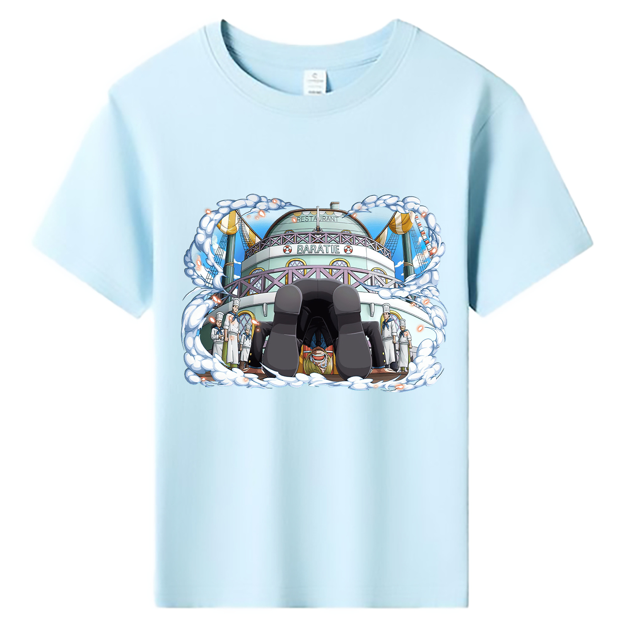 （画像用） ワンピース サンジ ONE PIECE Sanji 綿100％キッズTシャツ（フロントプリント）